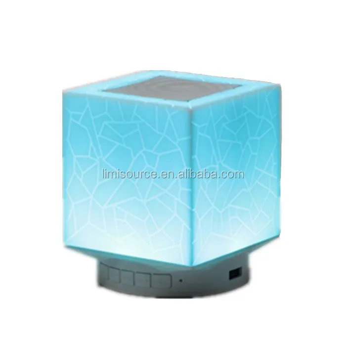 Colorful Light Touch Water Cube Wireless Music Speaker Built in Battery 1200 mAh Support TF card