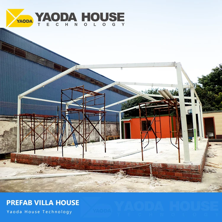 Eco convenient durable luxury well designed prefab steel bungalow house style plans and drawings projects prefabricated villa