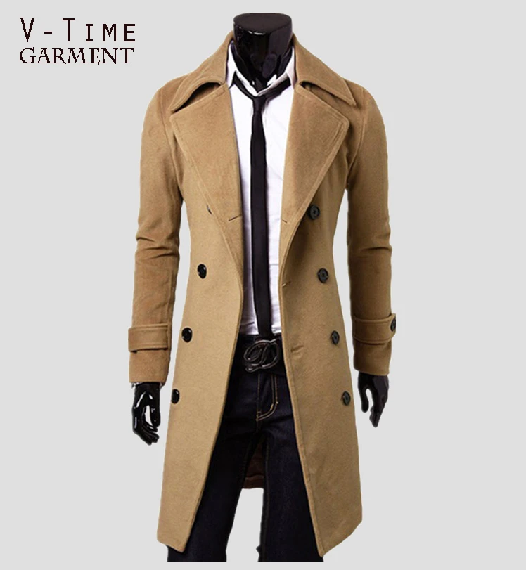 2015 New Arrival Fashion Winter Trench Coat Men Autumn