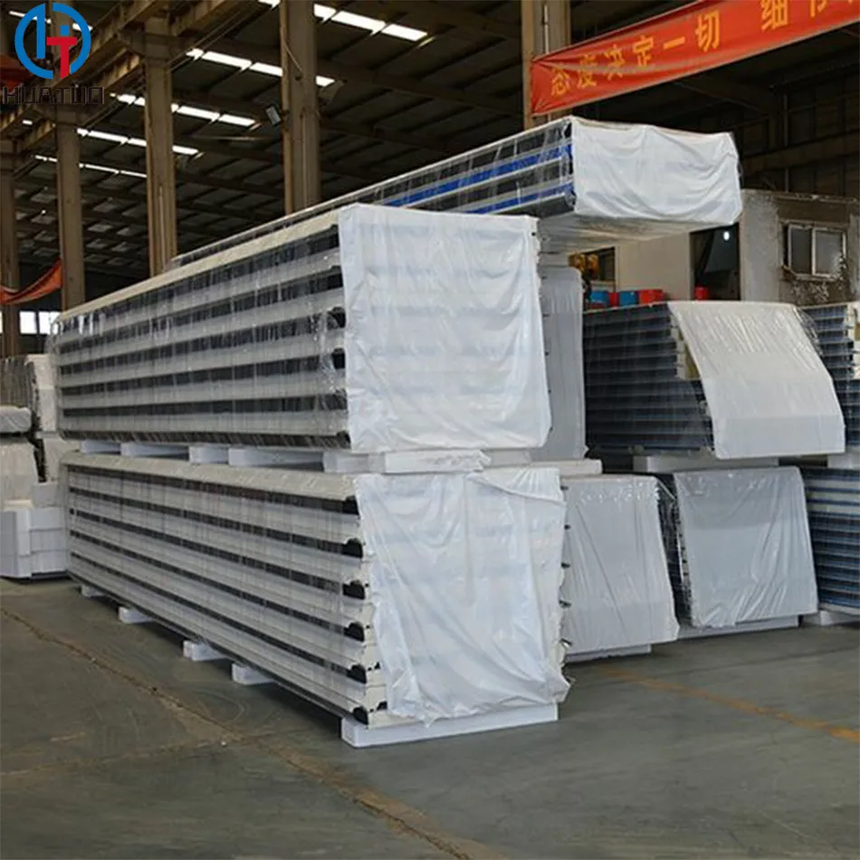 Insulated PU sandwich panel polyurethane for cold room or refrigerated warehouse wall panel