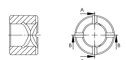 Oil groove mutual symmetry silicon carbide bearing shaft bushing