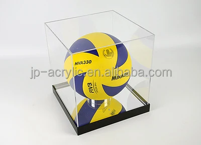 
Dustproof mirror base transparent acrylic display stand holder volleyball basketball foot ball display cube 