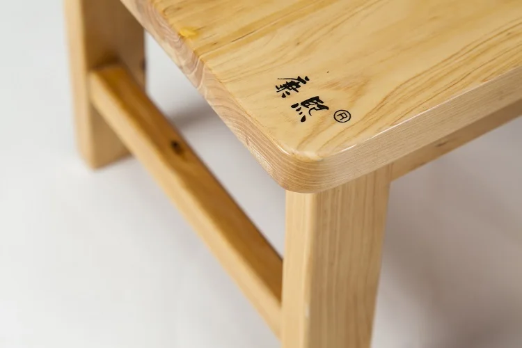 China made natural color wooden square stool for children hot sale small wood stool
