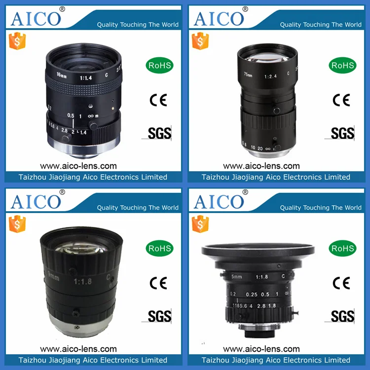 China cmos ccd c-mount machine vision camera lenses manufacture industrial c mount cctv lens