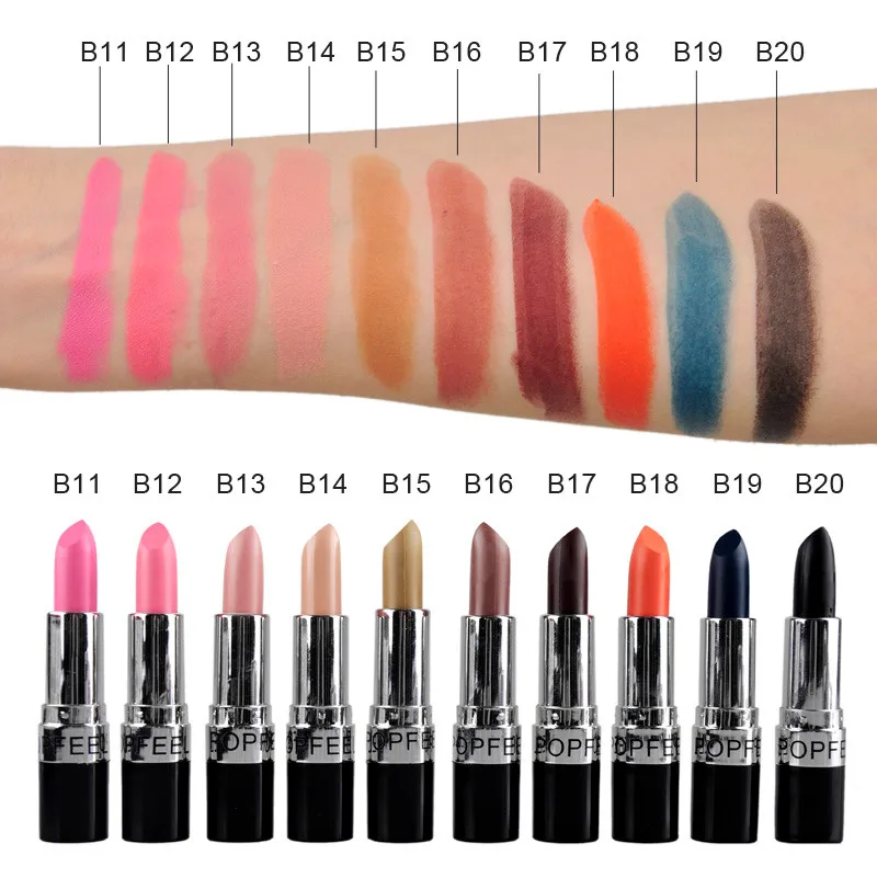 
BCC Long Lasting High Quality Beauty Waterproof Private Label Matte Lipstick custom logo, 20 Colors 