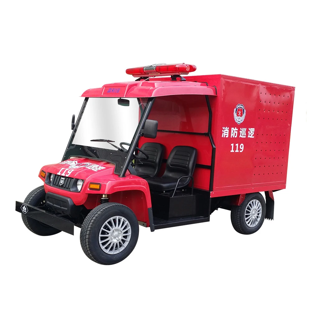 China manufacturer 2 seats electric fire truck  fire fighting car