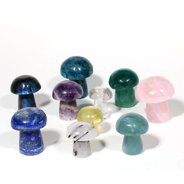 Wholesale Natural Lovely Fluorite Crystal Quartz Mushroom 1 pack contain 10 pieces