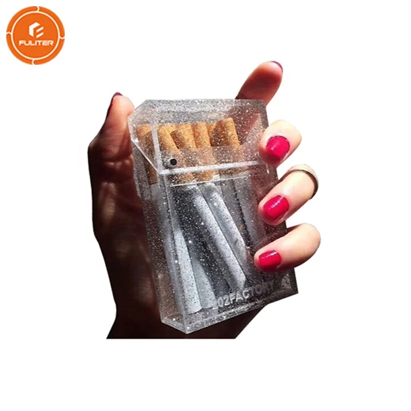  20 шт./упаковка прозрачные акриловые Чехлы для сигарет