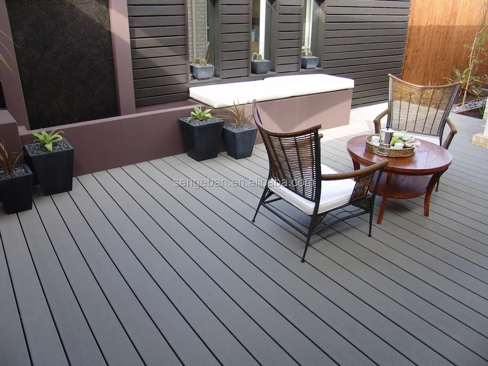 Composite decking 3D Embossed Woodgrain outdoor waterproof wpc deck board