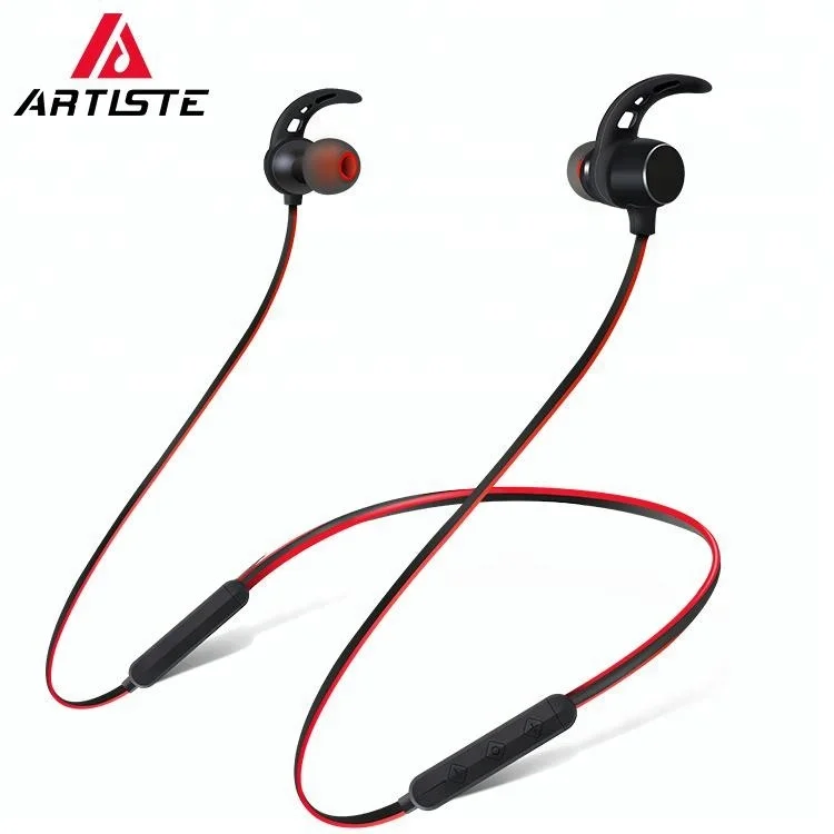 беспроводные BT наушники гарнитуры высокого качества специальная металлическая вкладыши Проводные шейным спортивные наушники