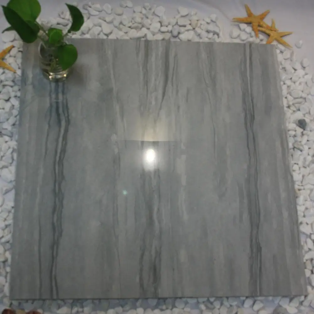 
Glossy surface light grey marble look polished glazed porcelain floor tile 