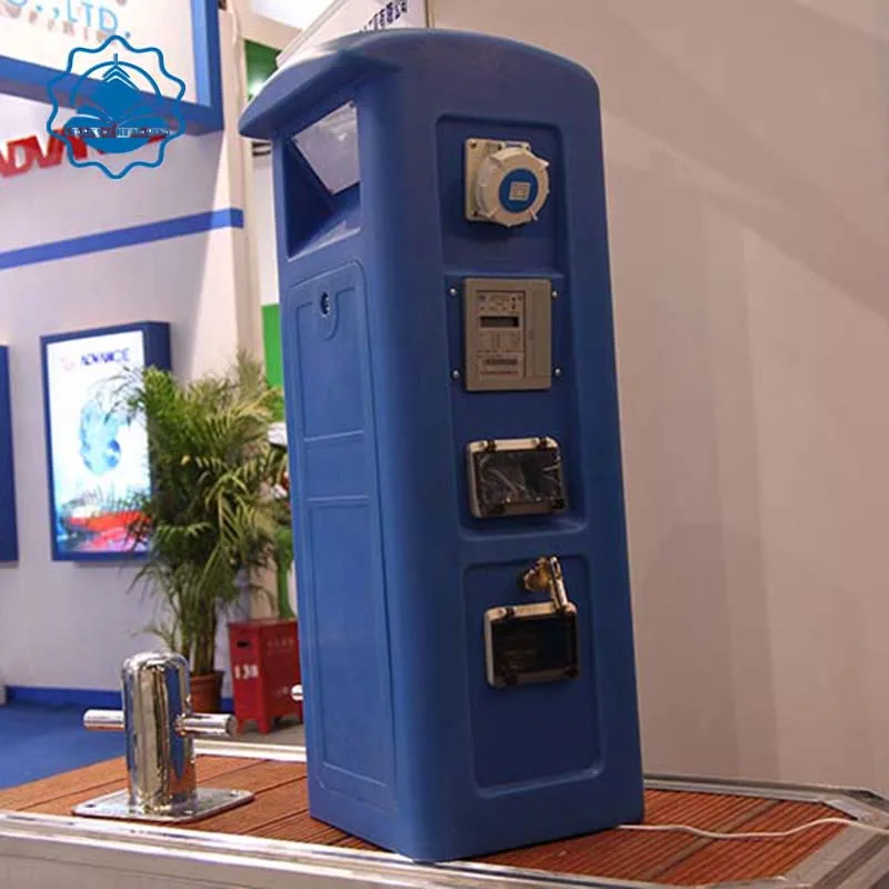 Marina plastic water power pedestal and power service bollard for good sale