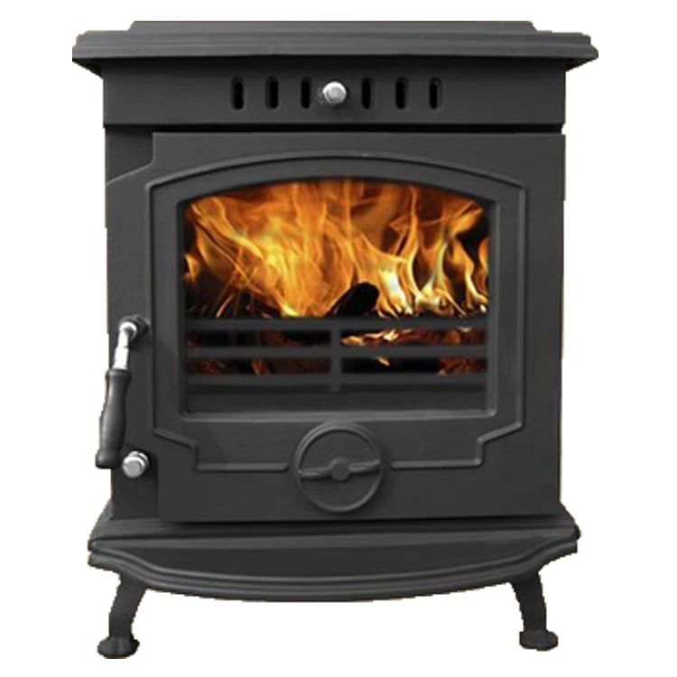 
LF Black Paint And Enamel Brown Indoor Wood Heater Cast Iron Wood Burning Stove For Sale 