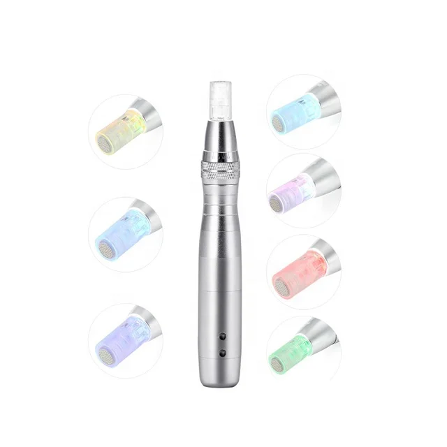 YYR перезаряжаемая микроигла ручка Dermapen 7 цветов светодиодная фотоновая электрическая