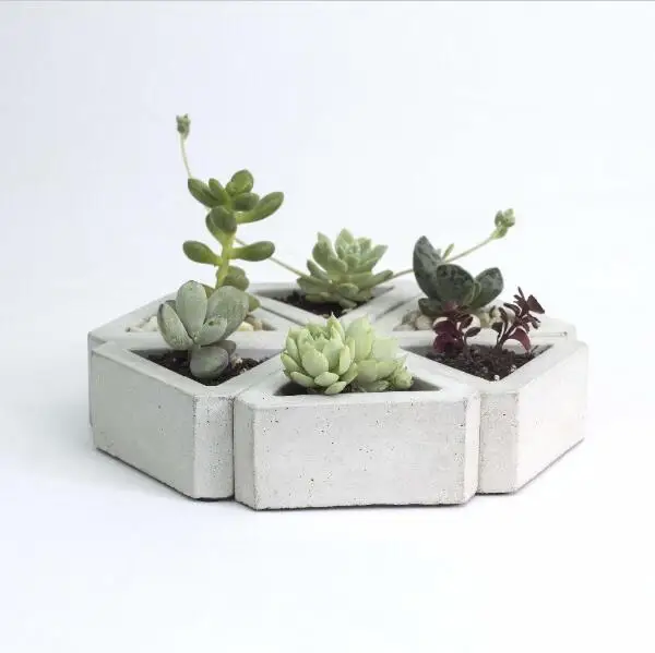 Форма Nicole силиконовая для бетонных цветочных горшков новая 3D геометрическая треугольная форма бетонного