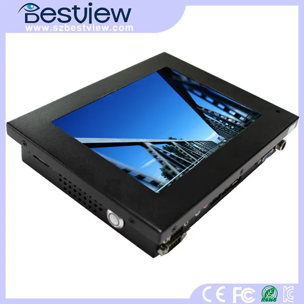 8 inch 4 wire resistive touch screen panel computer with intel atom d525