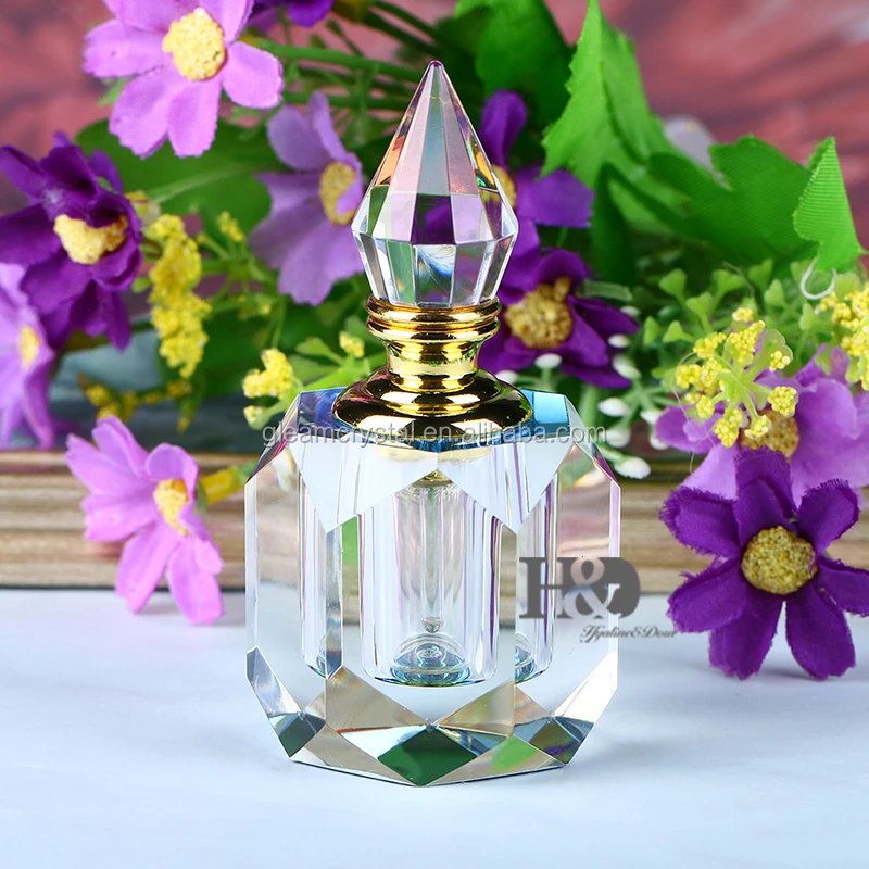Gleam empty Square glass perfume bottle Crystal Glass Bottle crystal liquor bottle For Perfume 3-10ml