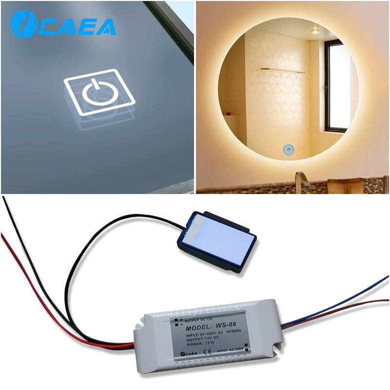 12v 24v touch sensor switch for mirror furniture cabinet cupboard sideboard lamp box K3013