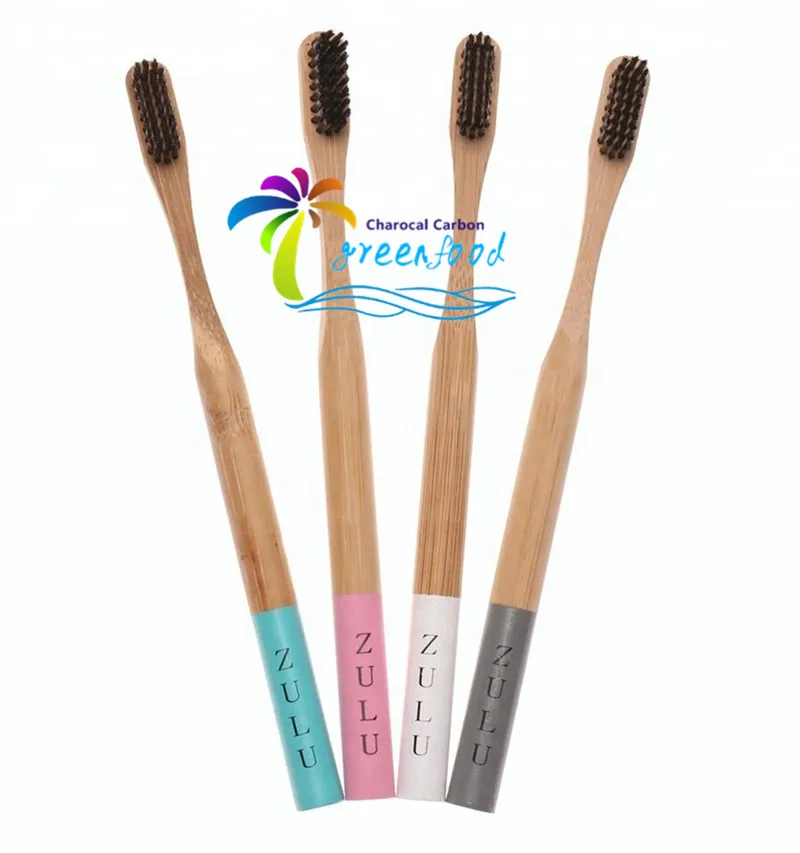 100% Biodegradable Bamboo toothbrush with Soft Bristle for Home Use