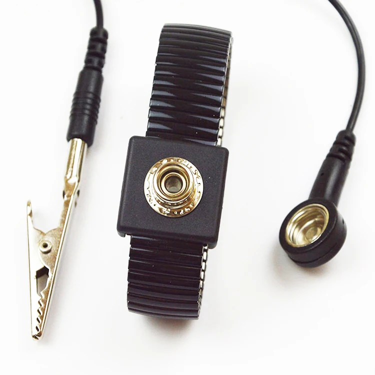 Professional Portable Type Static Control Usage Blue Metal Band Antistatic Wrist Strap