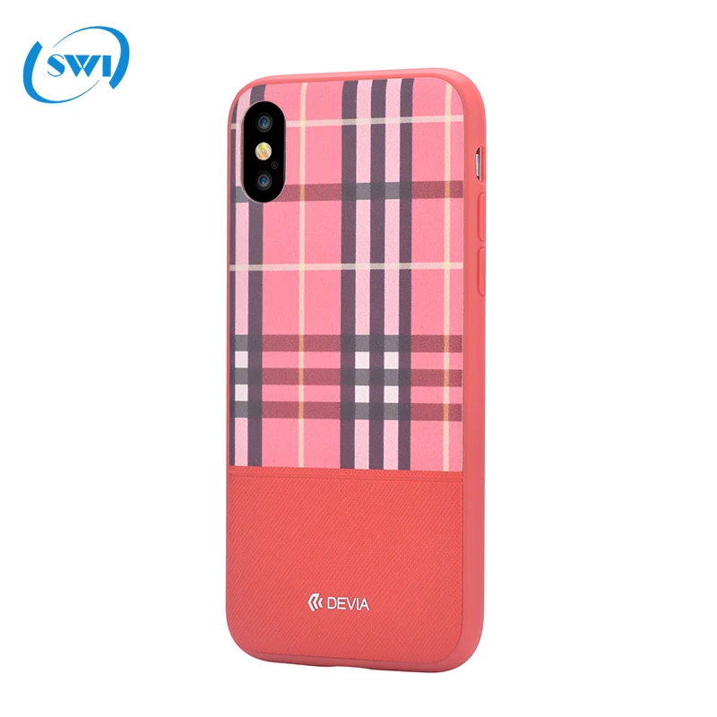 
Shenzhen Devia delicate cloth leather for iphone 5 5s case in stock mobile back cover for iphoneX phone case 