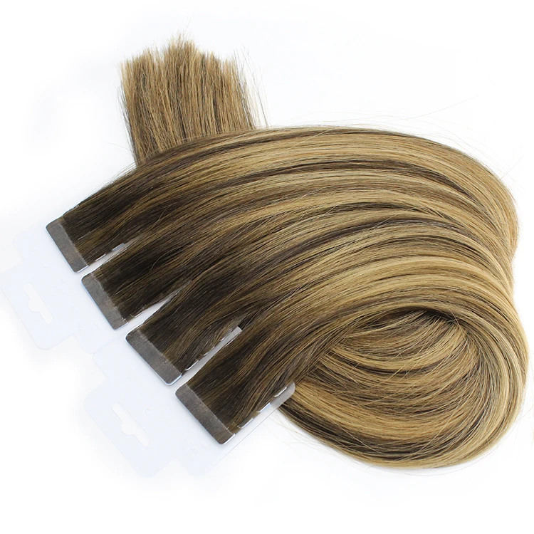 
Professional Factory Wholesale Double Drawn Russian Remy Human Hair Tape Hair Extensions 