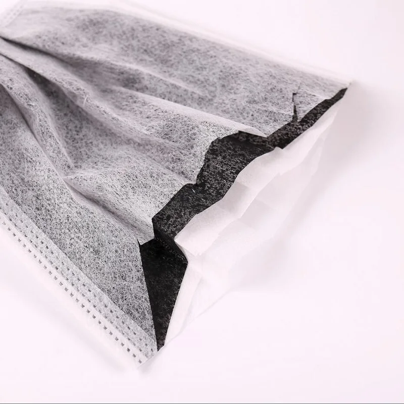 4 ply active carbon disposable face mask  black fashion face mask anti dust protective  mask