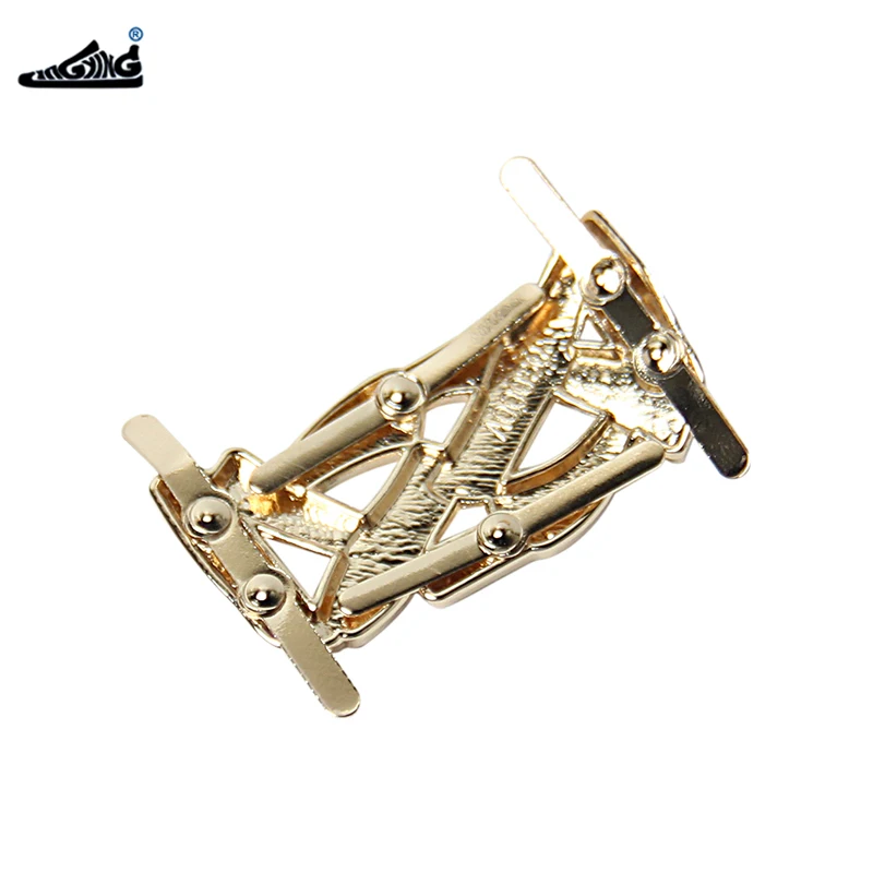 Square Shoes Decoration Accessories Gold Clip Buckle For Shoes