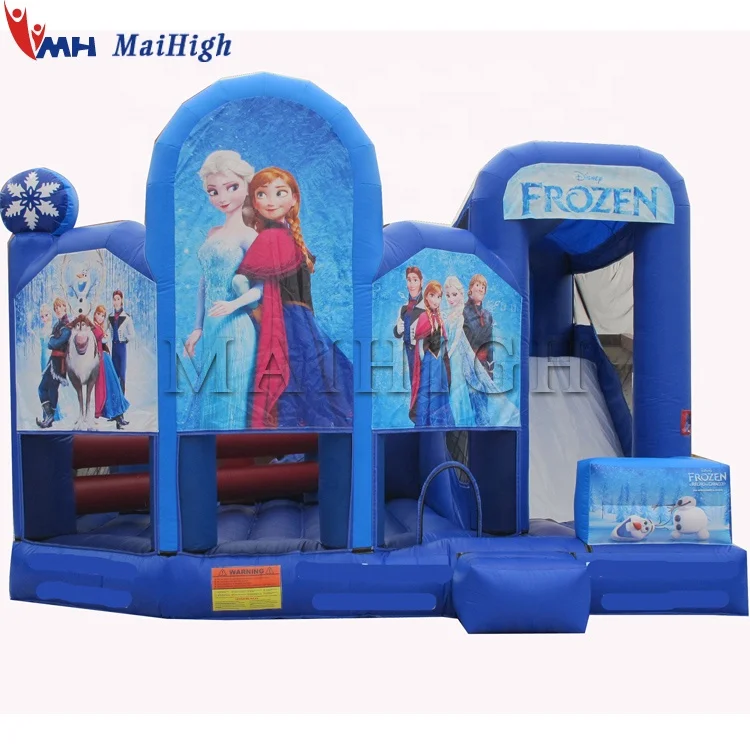 Frozen inflatable bouncer slide combo supplier inflatable castle slide