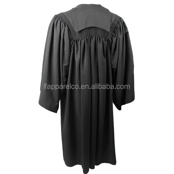 UK Style Barrister Gown-Black Color