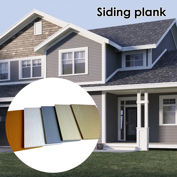 Building Project Material Wholesale Fiber Cement Siding With Wooden Surface