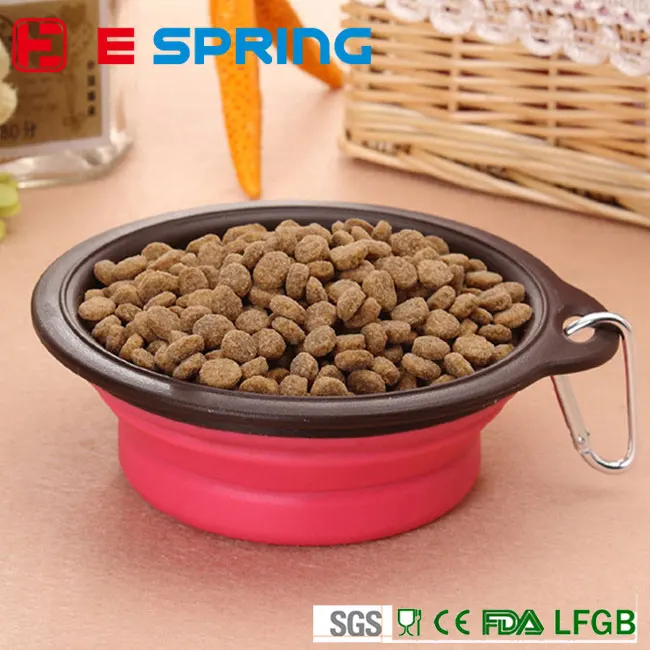 6 видов цветов черная сторона Шар любимчика кремния Pet складной портативный собака чаши