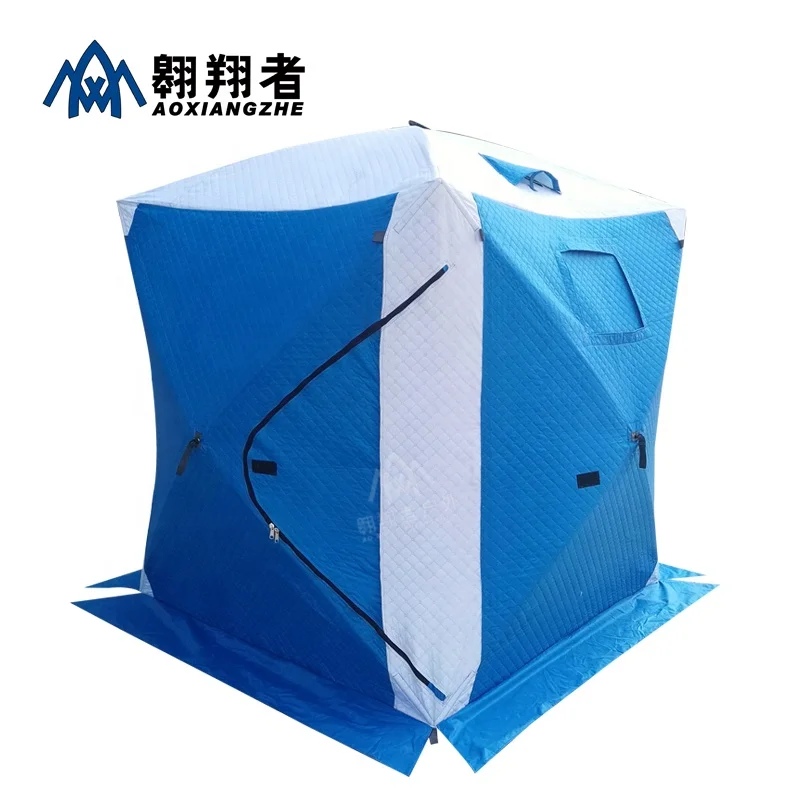 Wholesale eskimo 4 person thunderbay ice cube poly cotton luxury family cabin hub style winter camping eskimo fishing tent