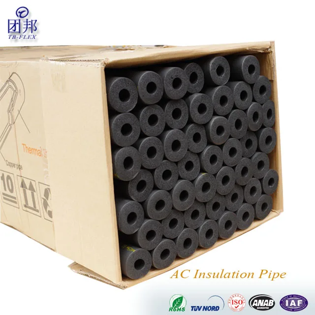 AC Refrigerant Line Insulation Pipe Rubber Foam Insulation Pipe
