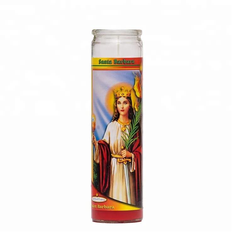 wholesale church used glass jar Seven Day Candle Magic Spells and Spiritual