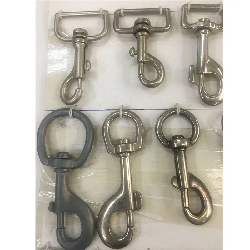 brass/stainless steel/zinc alloy metal swivel eye self-locking snap hook clasp clips for making bag strap material accessories