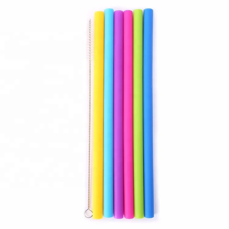 Reusable Portable Kids Baby Boba Silicone Straw for Drinking