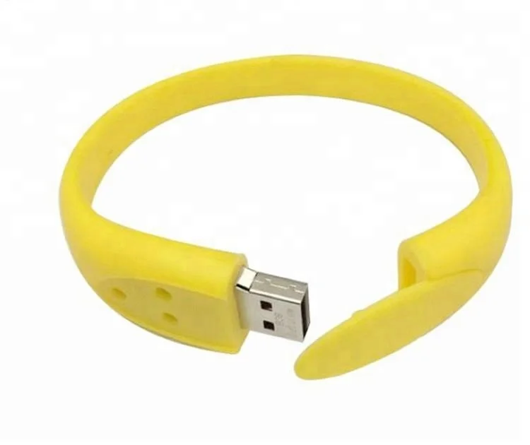 Silicone pendrive USB 2.0 custom logo Bracelet 16GB 32Gb 64 GB Wristband usb flash drive