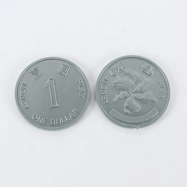 Недорогая серо-коричневая имитация антикварной пластиковой монеты/жетон на заказ