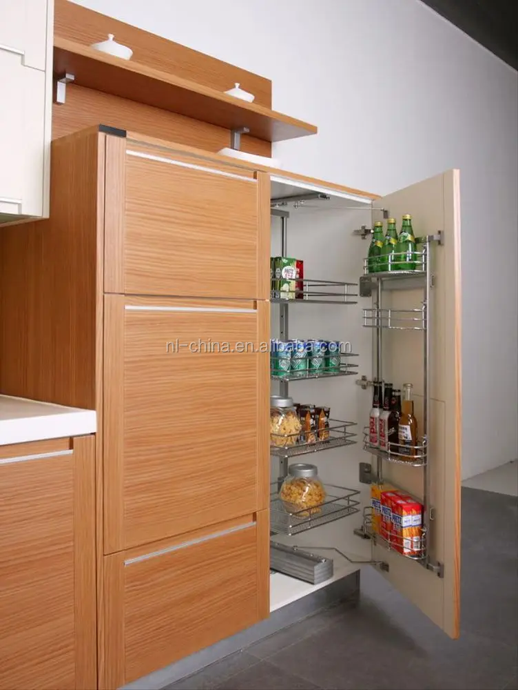 white oak wood grain melamiend chipboard / PVC thermofoil faced MDF kitchen cabinet design kitchen cabinet skins