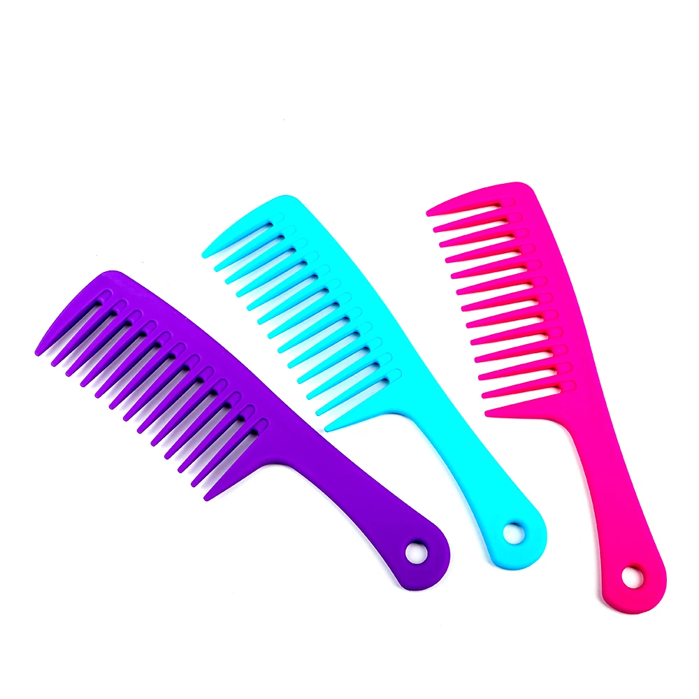 Factory Wholesale Wide Tooth Plastic Big Hair Detangling comb