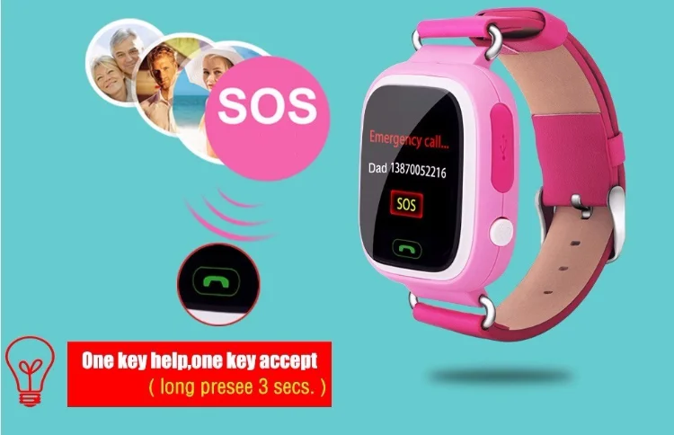 2017 лучший Дети GPS Трекер Смарт Смотреть Q100 С GSM SOS Вызова Функции