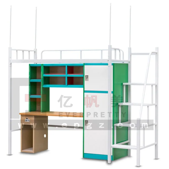 
New Design Dormitory School Loft Bed With Desk For Student 