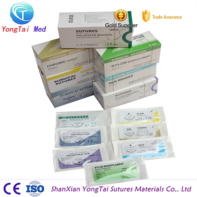 
Hot selling surgical polyglycolic acid suture with high quality 
