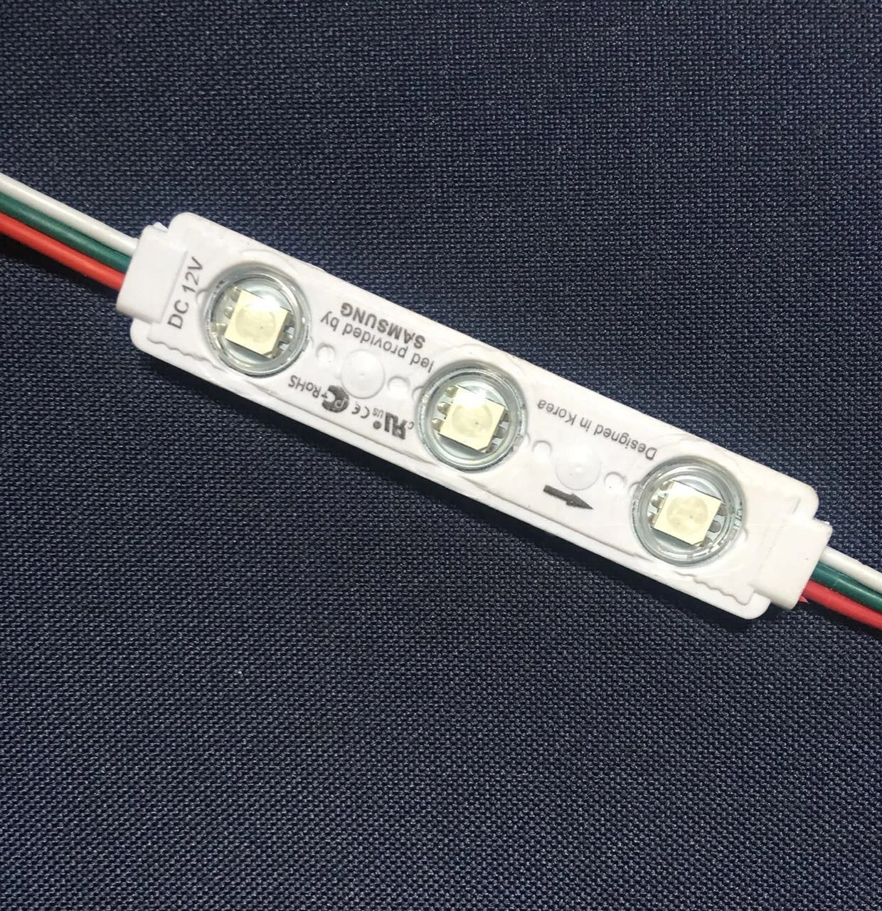 
12V 1.5W samsung led module Korea ce rohs injection lens led modules waterproof 5730 led modules with 3 chips 