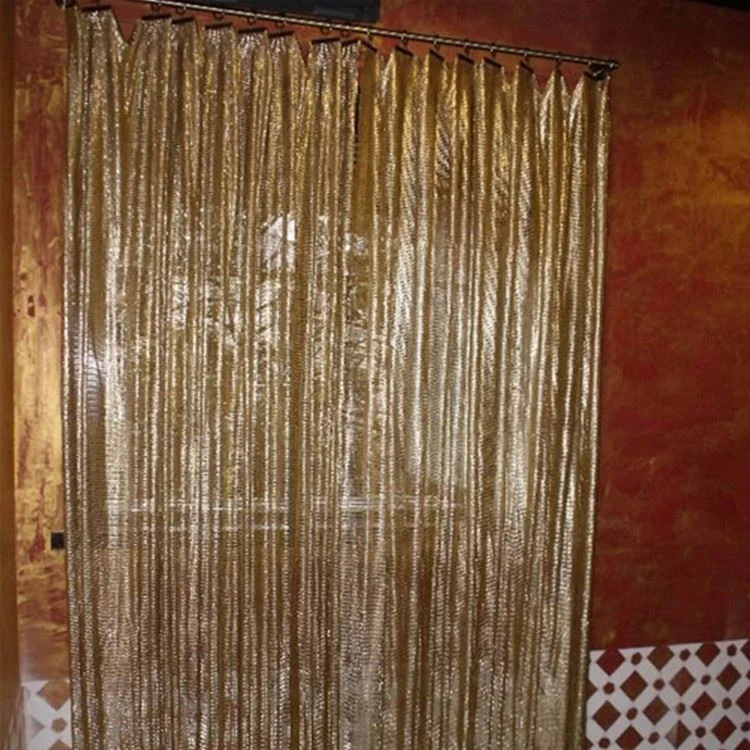 Silver 45*150cm Aluminum Flexible Metal Mesh Sequin Fabric For Curtains Dress