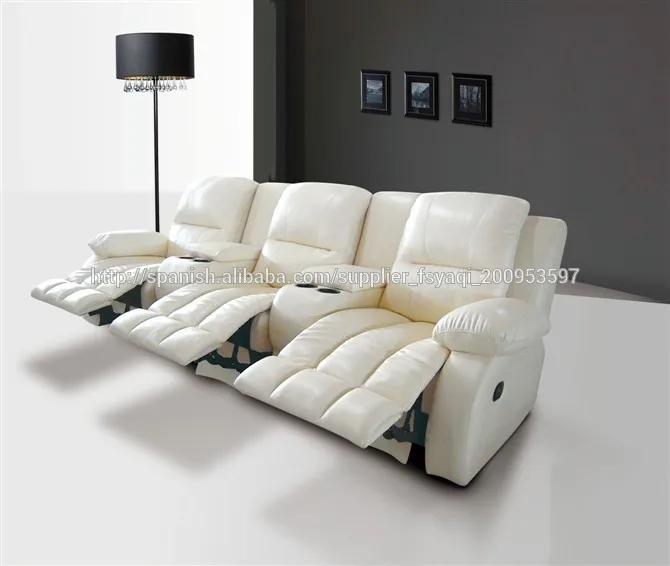 Home cinema sit and lie functional sofa Germany style leather recliner sofa