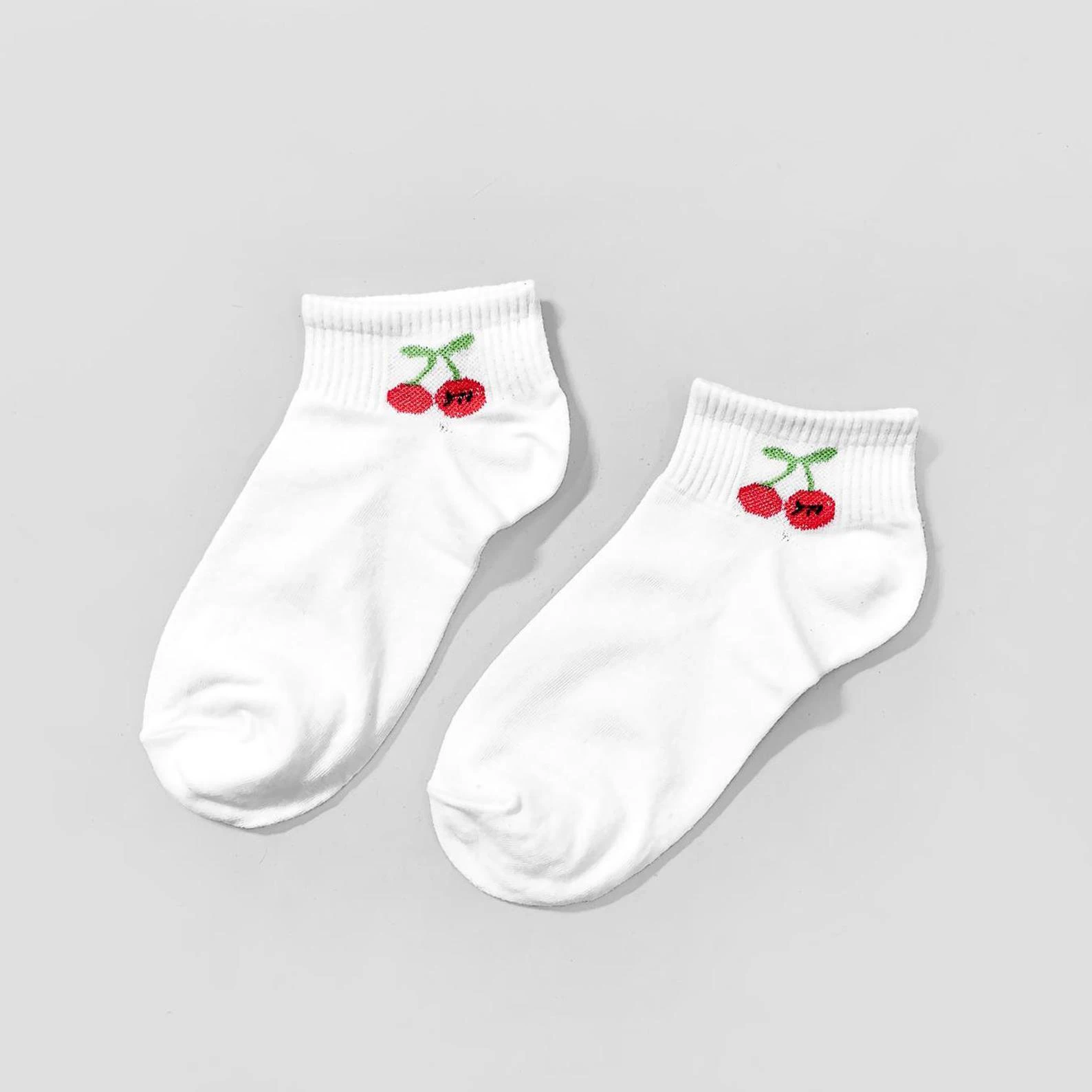 
AJ 19122 High Quality Cute Custom Funny Custom Embroidery Tube Cotton Socks For Teen Girls 