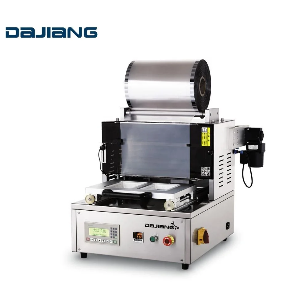 DX-1 Tray Sealer Machine Salt Plastic Food Container Modified atmosphere packing machine plastic food packaging