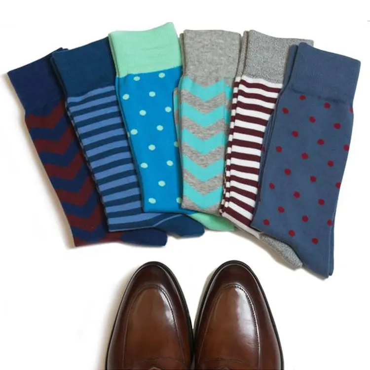 wholesale custom classics 6 pack fashion dress socks men